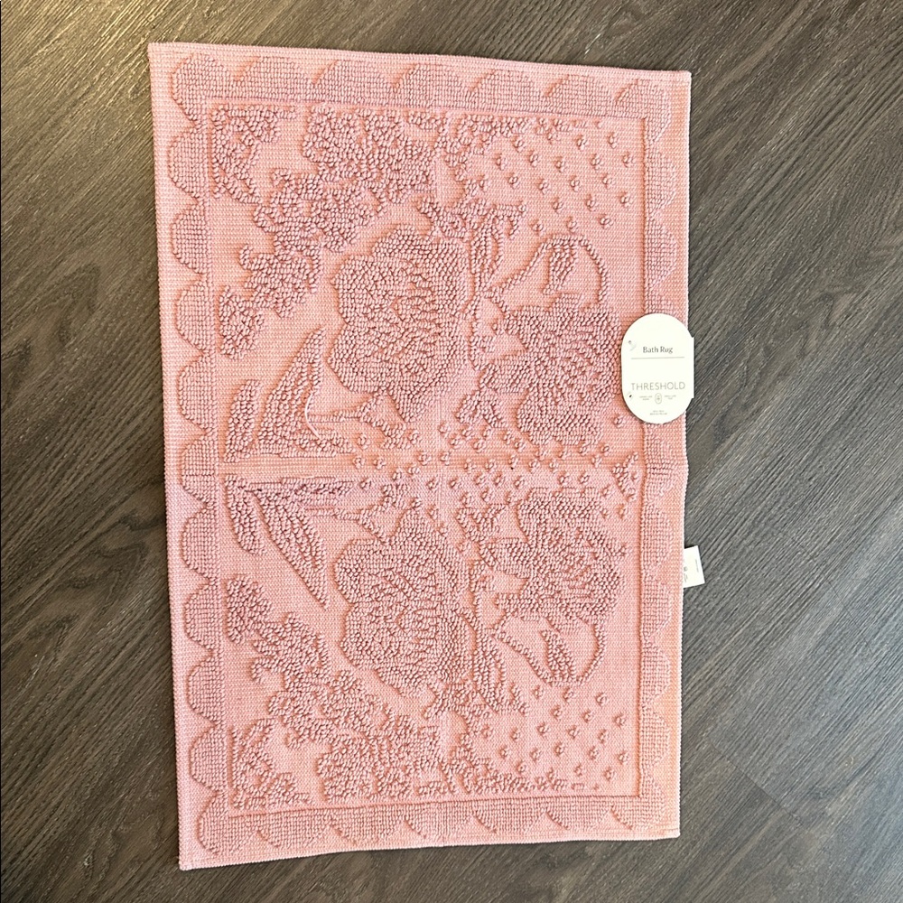 Threshold Blush Floral Bath Mat